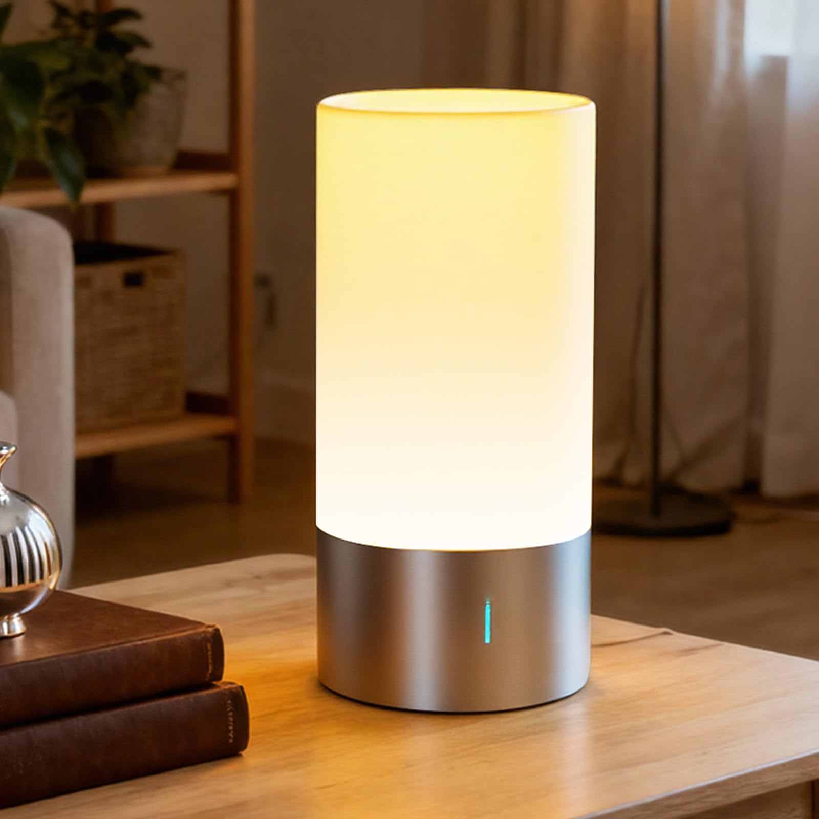 Bedside Lamp, Touch Control Bedside Lamp for Bedroom, 3 Levels Dimmable, Warm White Lights with 256 RGB Color Modes, Mod