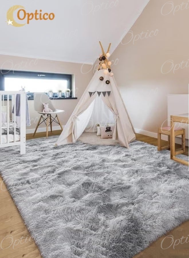 Optico Super Soft Rugs Fluffy Carpets Tie-Dye Rugs for Living Room Bedroom Girls Kids Room Nursery H