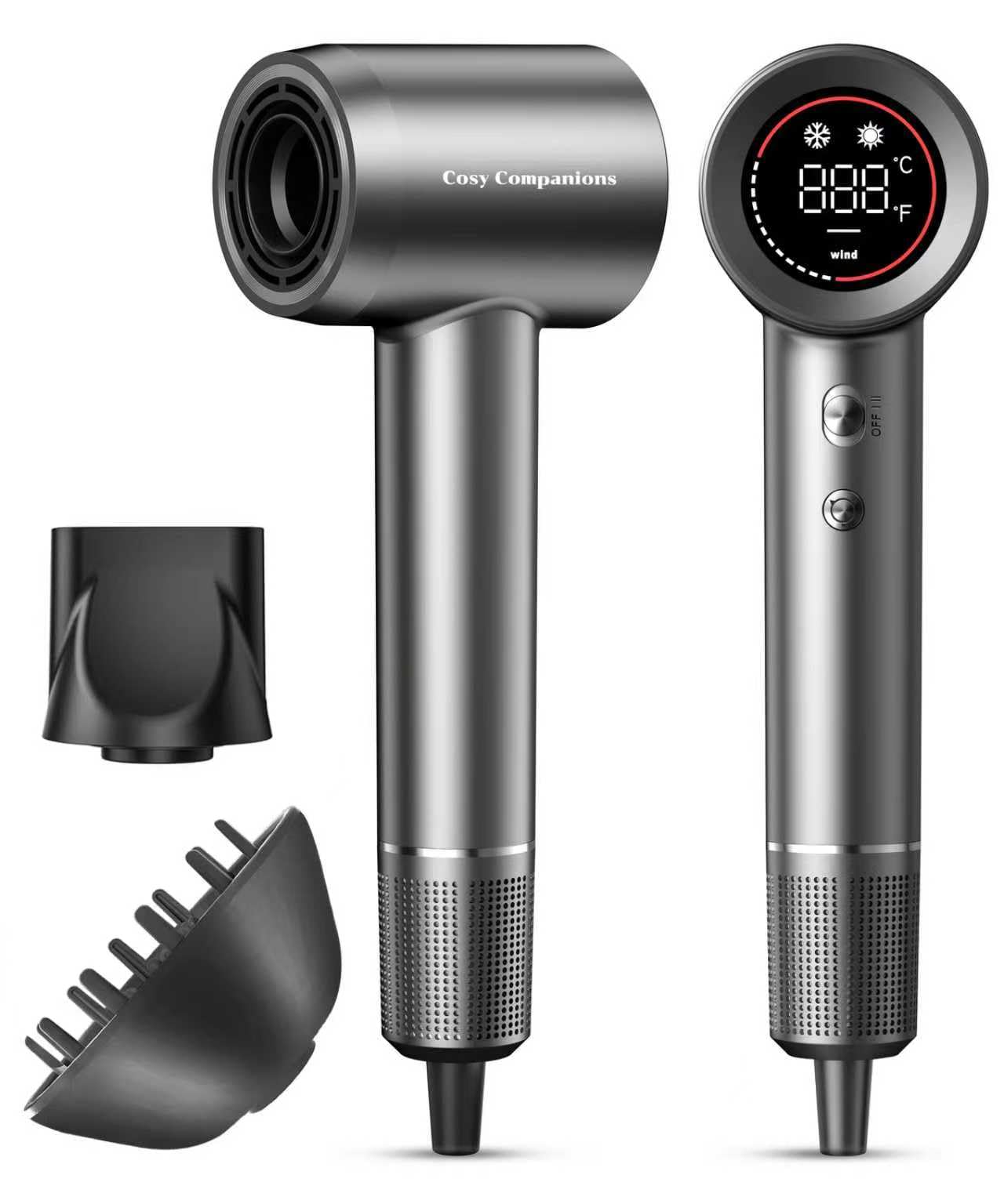 Cosy Companions Hair Dryer - Negative Ionic Blow Dryer with 150000 RPM High Speed Brushless Motor fo