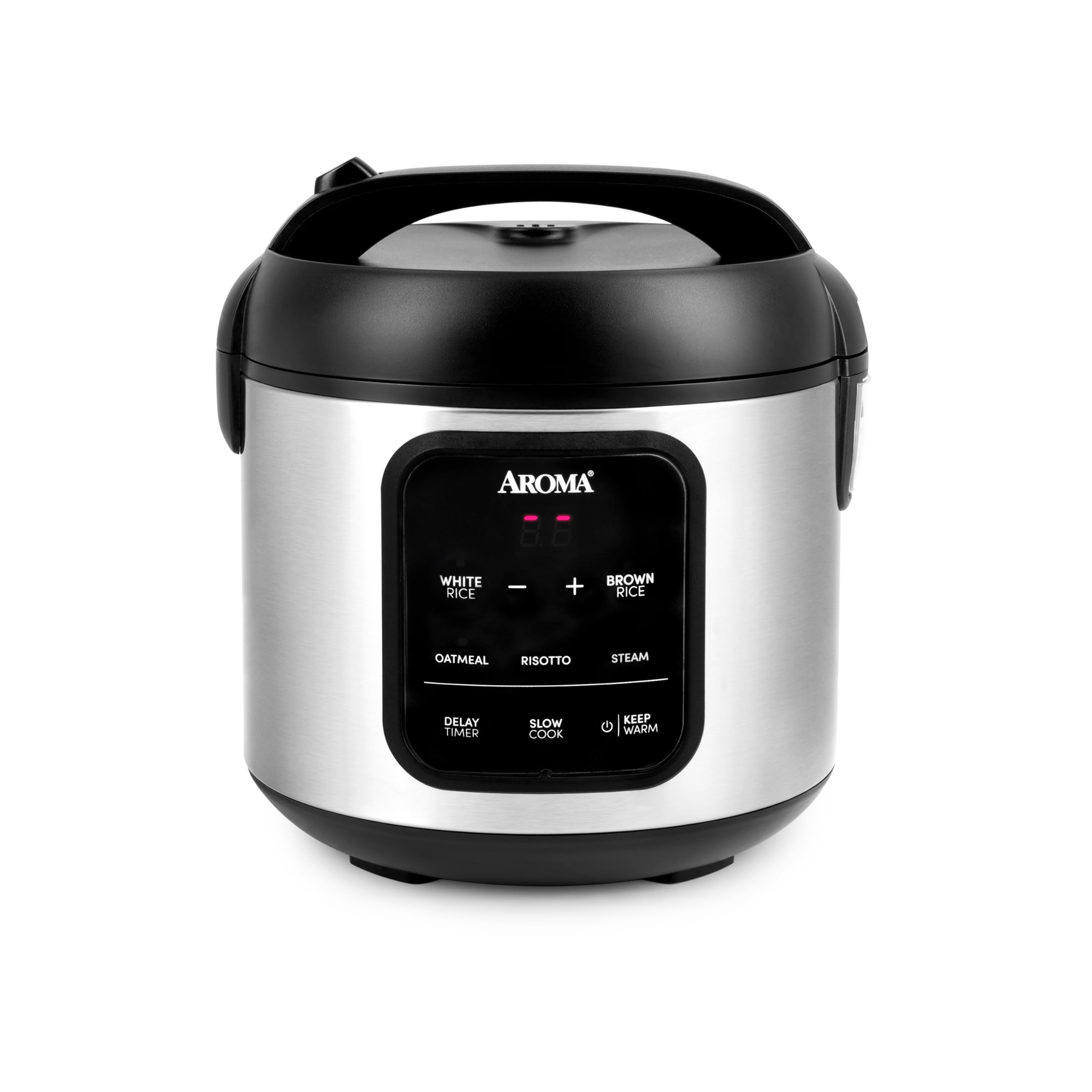 AROMA Digital Rice Cooker, 4-Cup (Uncooked) / 8-Cup (Cooked), 2 Qt, Steamer, Multicooker, Slow Cooker, Oatmeal Cooker, A