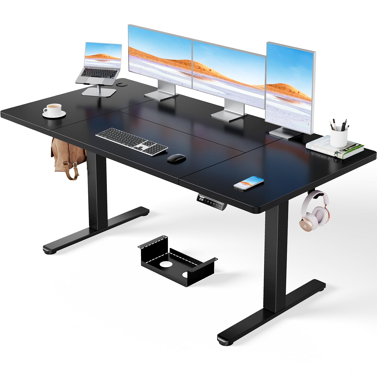 ErGear Electric Standing Desk-160 x 80 cm-100kg Load Capacity Height Adjustable Desk with Advanced B