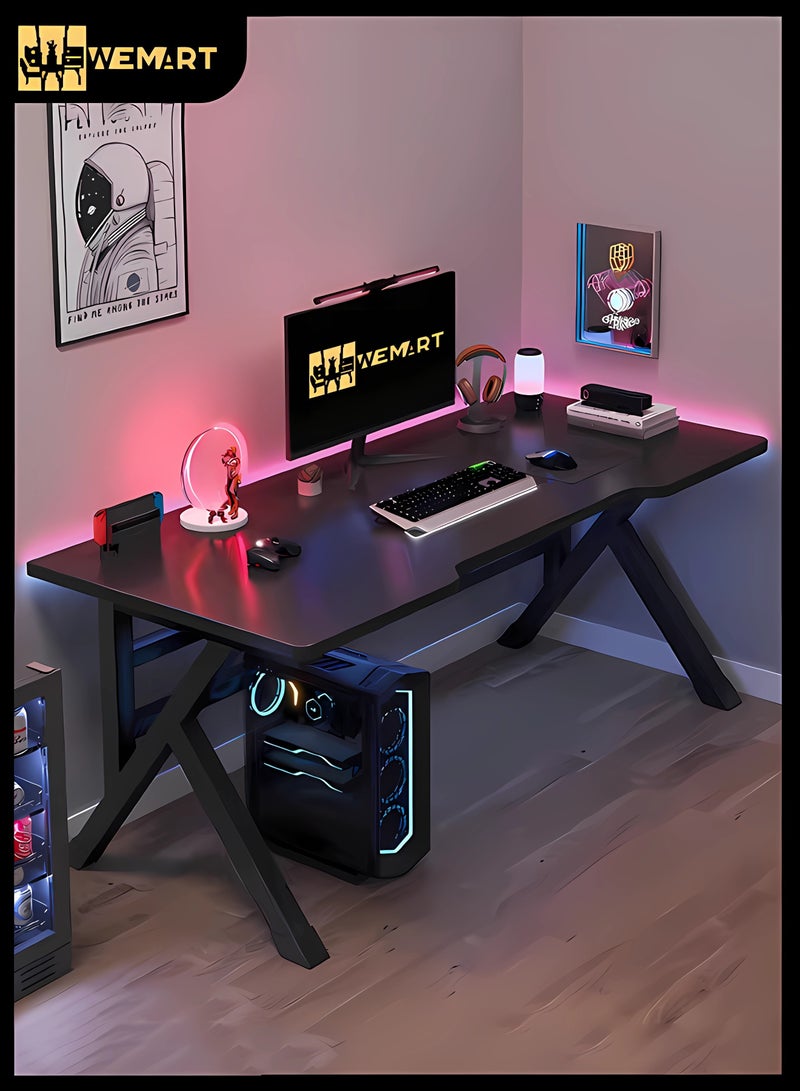 WEMART Ergonomic K shaped Office Table Study Desk Office Desk Spacious Home Office Table Gaming Desk