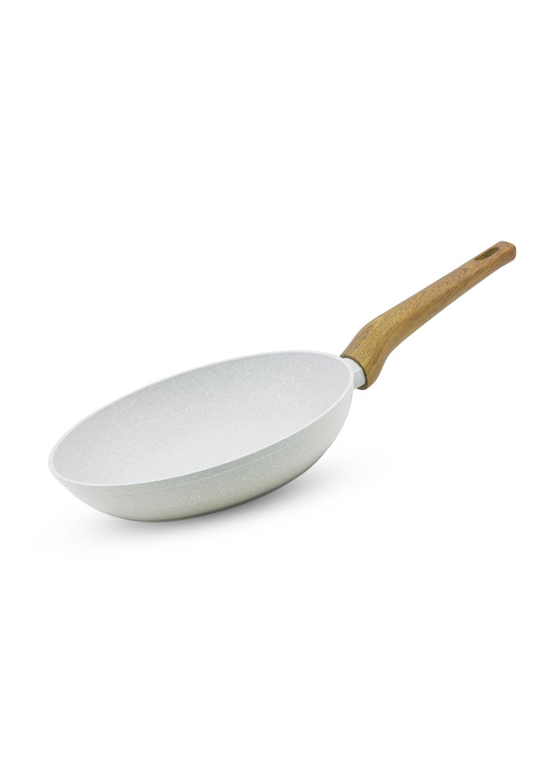 Bergner 20cm Forged Aluminum Fry Pan with Trivet, Marble Non-Stick Coating, Durable Scratch Resistant Frying Pan, Less O