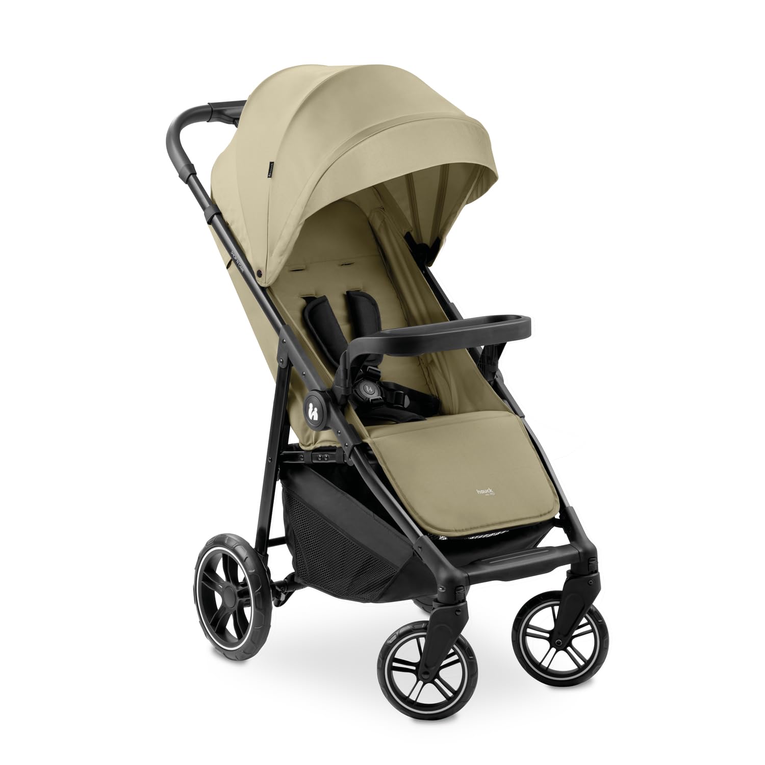 Hauck Shop N Care, Olive - Lightweight Pushchair (only 8.5 kg) with Snack Tray, Cup Holder & Raincover, Compact & One Ha