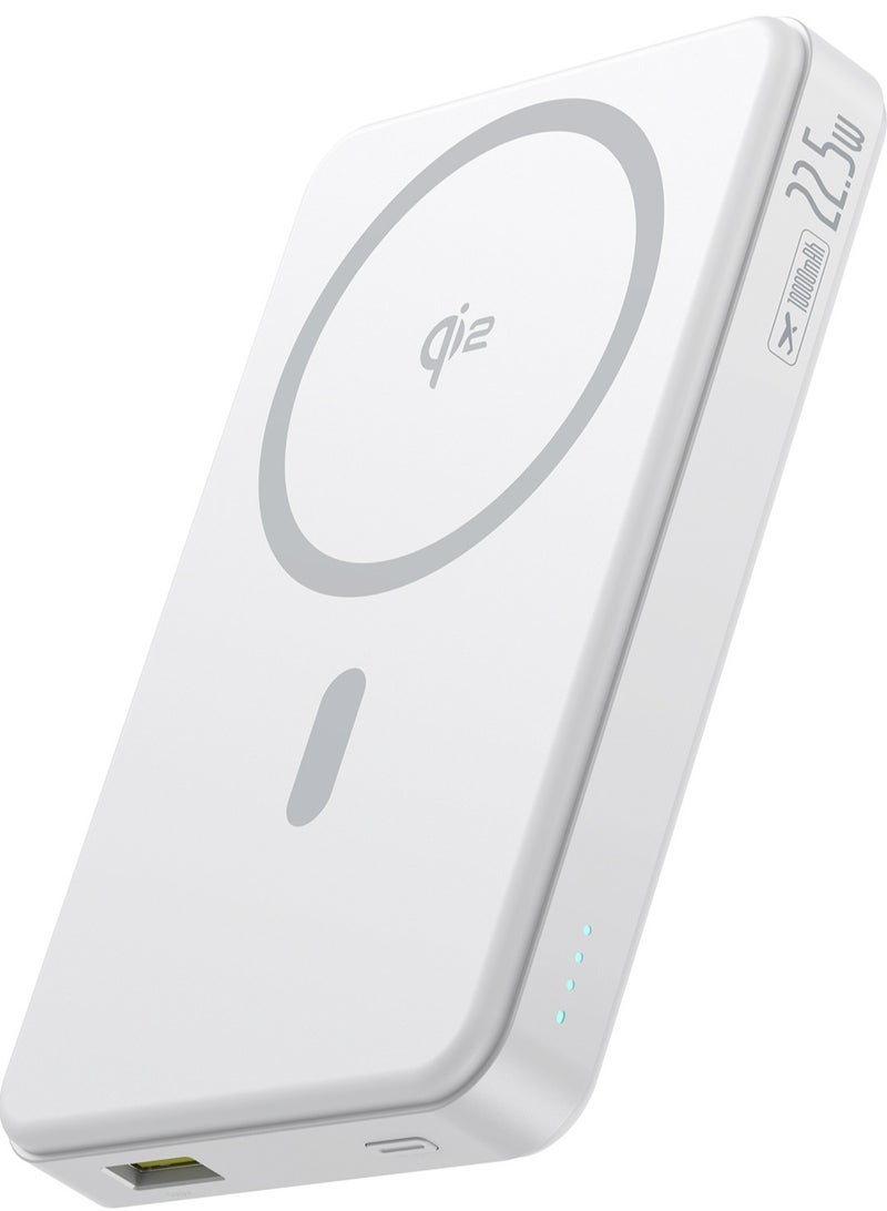 Baseus 10000 mAh MagSafe Power Bank 10000mAh – Qi2 Certified Magnetic Wireless Power Bank with 15W Fast Charging, 22.5W