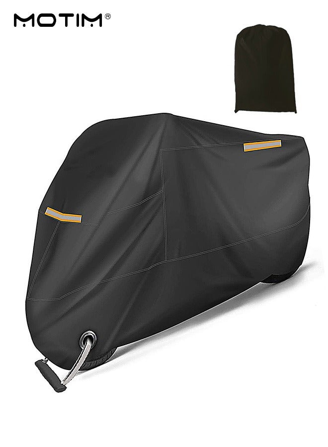 Motim Motorcycle Cover, 245x105x125 cm, 210D Oxford Motorbike Cover, Waterproof Dustproof All Weather Applies, Durable U