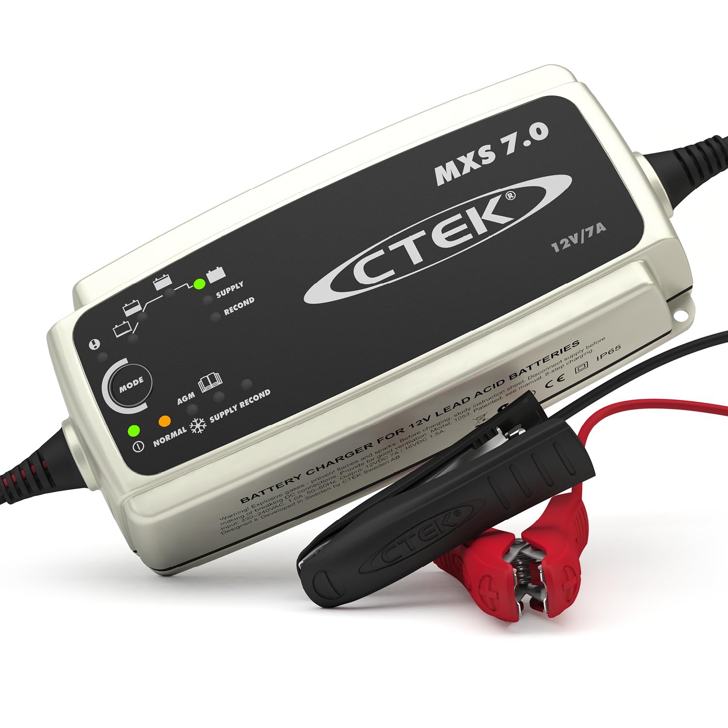 CTEK MXS 7.0 Fully Automatic Battery Charger (Charges, Maintains and Reconditions Car, Caravan and Motorhome batteries) 