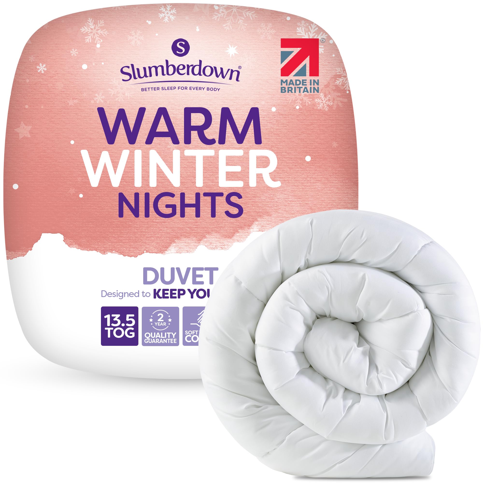 Slumberdown Warm Winter Nights Double Duvet 13.5 Tog - Thick & Cosy Quilt for Cold Weather | Soft Touch Cover, Non-Aller