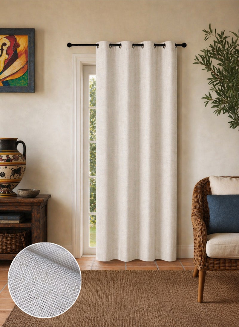 Toshionics Window Curtain, Polyester-Linen Blend Single Curtain for Home, Bedroom, Living Room, Office, Bedspace | Solid