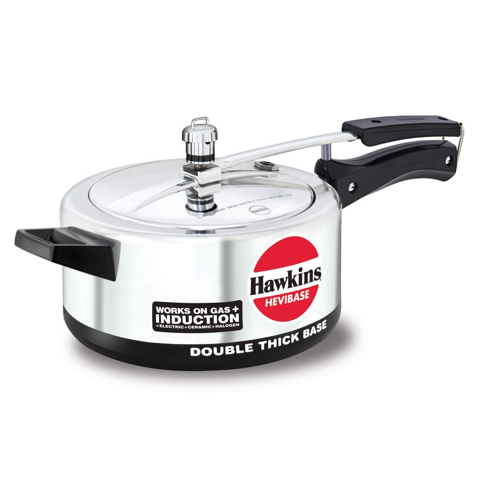 HAWKINS Hevibase IH35 Pressure Cooker, 3.5 Liters, Silver