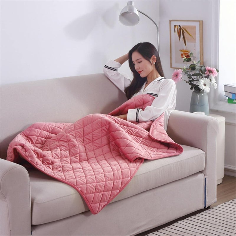 cheekyglo Heated Blanket Electric Throw, Portable Heated Blanket Soft, 5V Safety Electric USB Blanket Heating Blanket wi