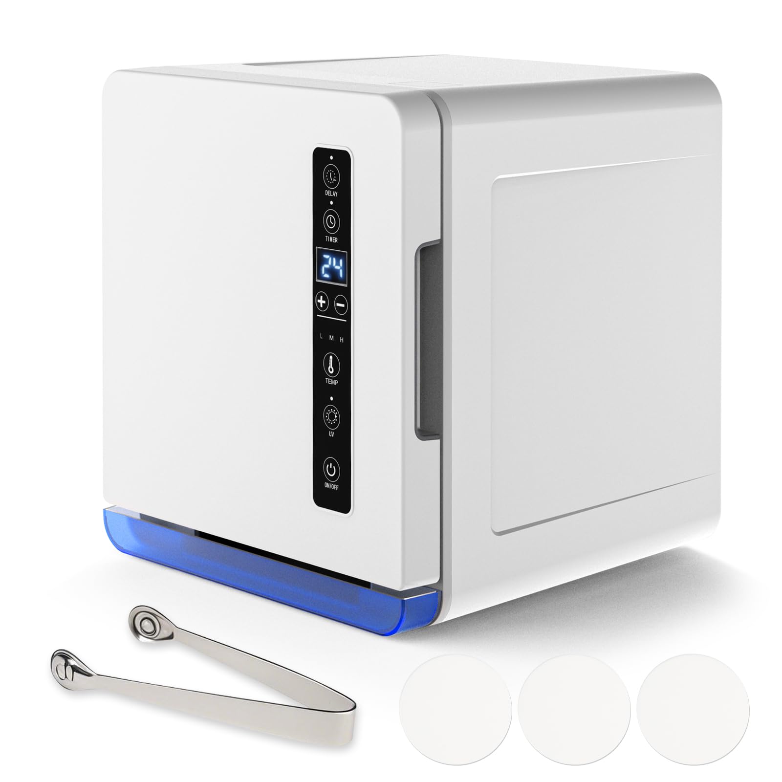TopDirect Towel Warmer for Facials, 8L Smart Hot Towel Cabinet with UV Sterilisation & LED Display, Adjustable Heating T
