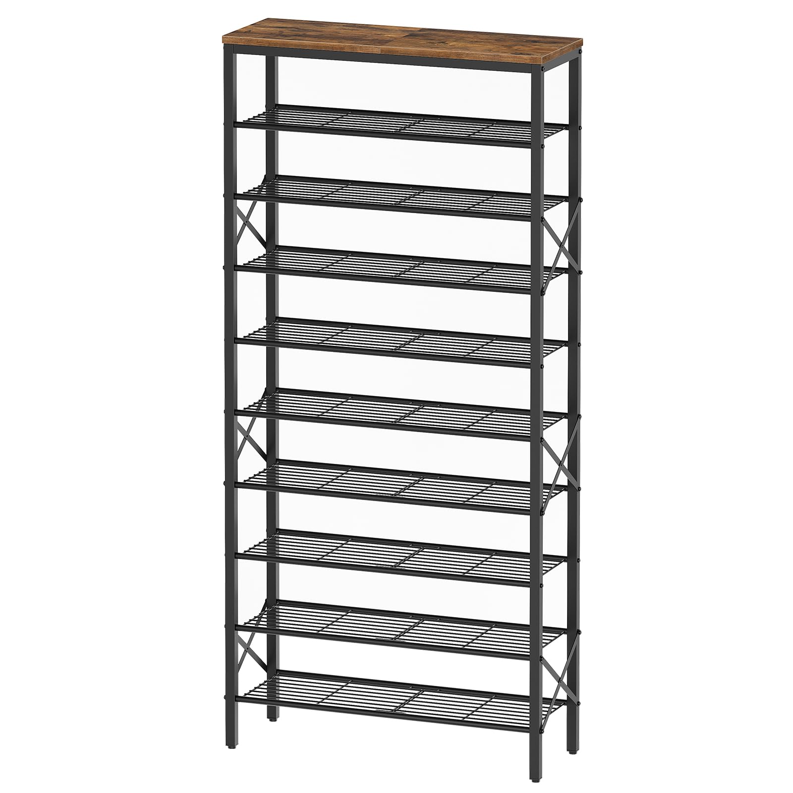 YATINEY 10 Tier Shoe Rack, Large Capacity Shoe Storage Organizer Holds 40 Pairs, Sturdy and Stable, for Entryway, Hallwa