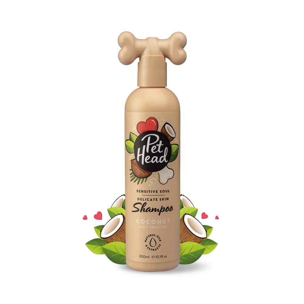 Pet Head Sensitive Soul Dog Shampoo | Coconut Scent | Shampoo for Dogs with Sensitive Skin | Professional Grooming | Veg