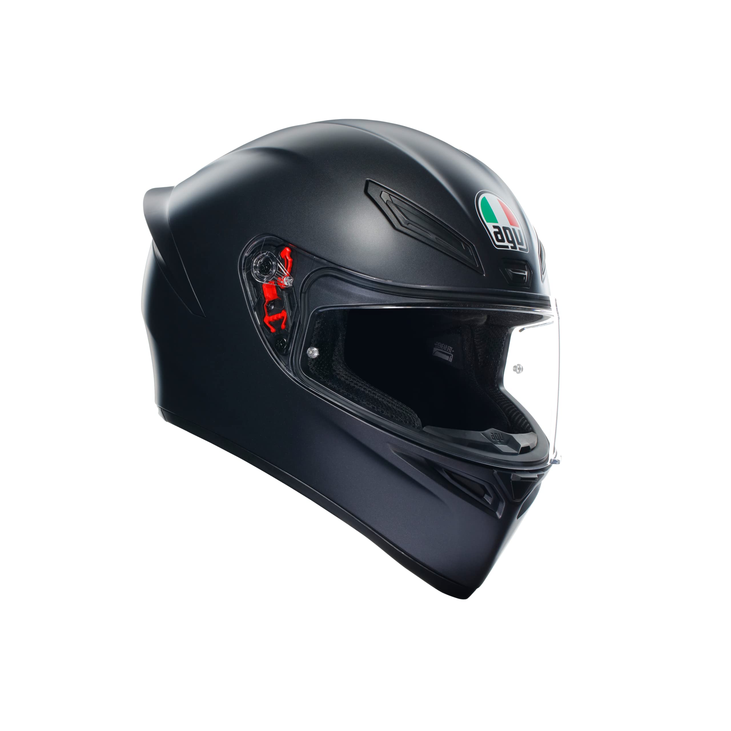 AGV - K1 S E2206 Motorrad Helm, Herren ECE Vollvisier Motorradhelm, Racing Style mit Aerodynamischem Spoiler, Kratzfeste