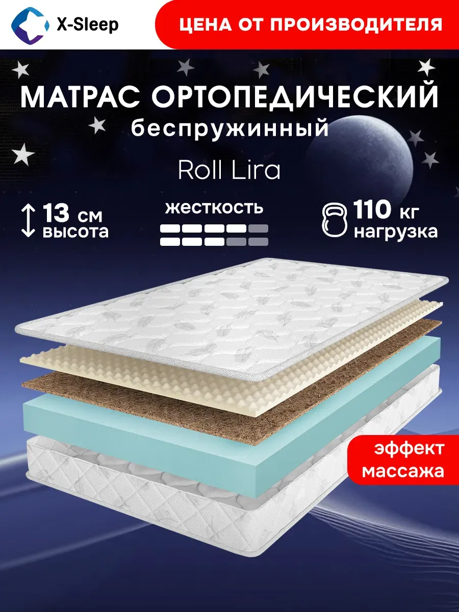 Матрас 110х190 беспружинный ортопедический