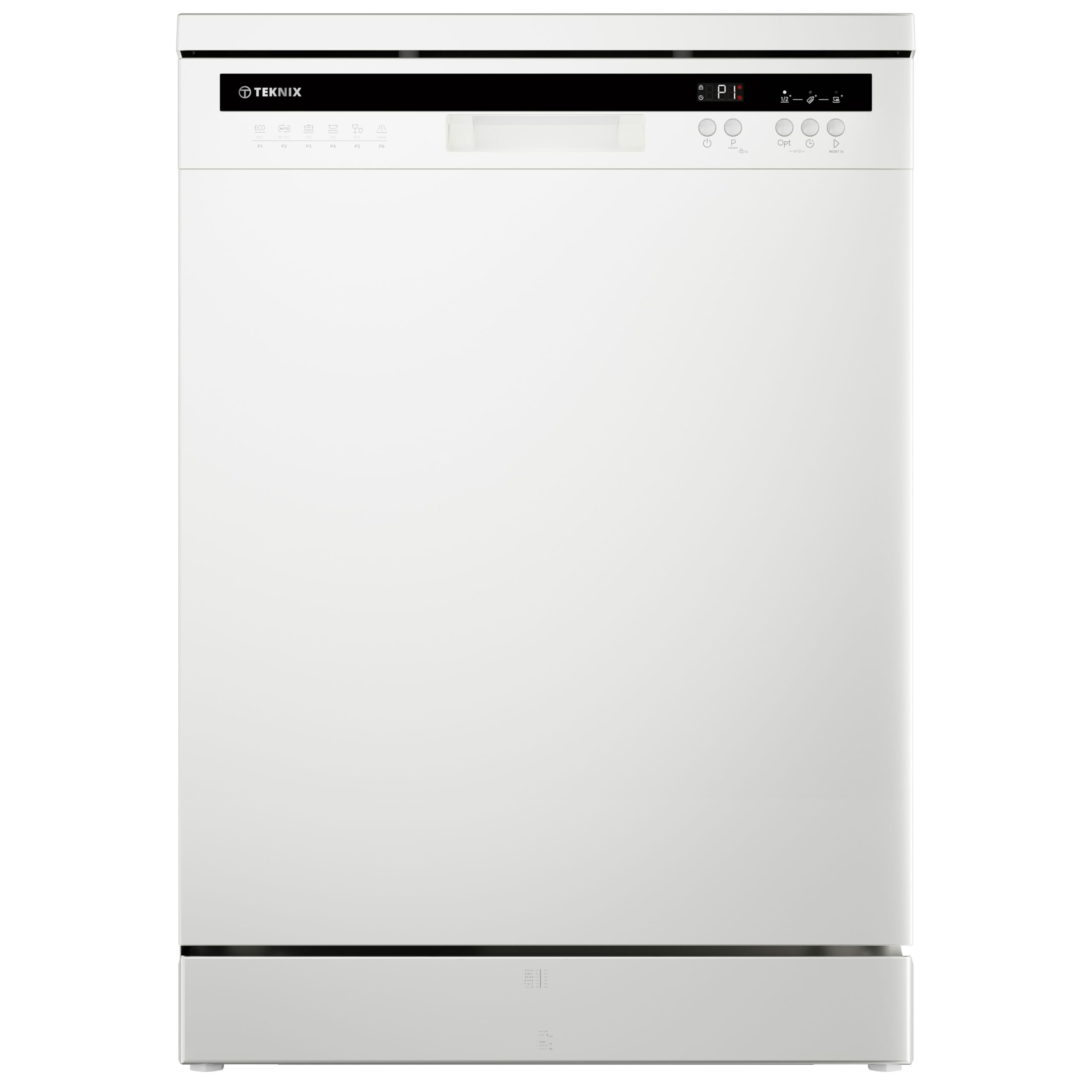 Teknix TX3FD618W 3 Series Freestanding Dishwasher - 15 Place Settings - Auto Door Opening - Internal LED Lights - Integr
