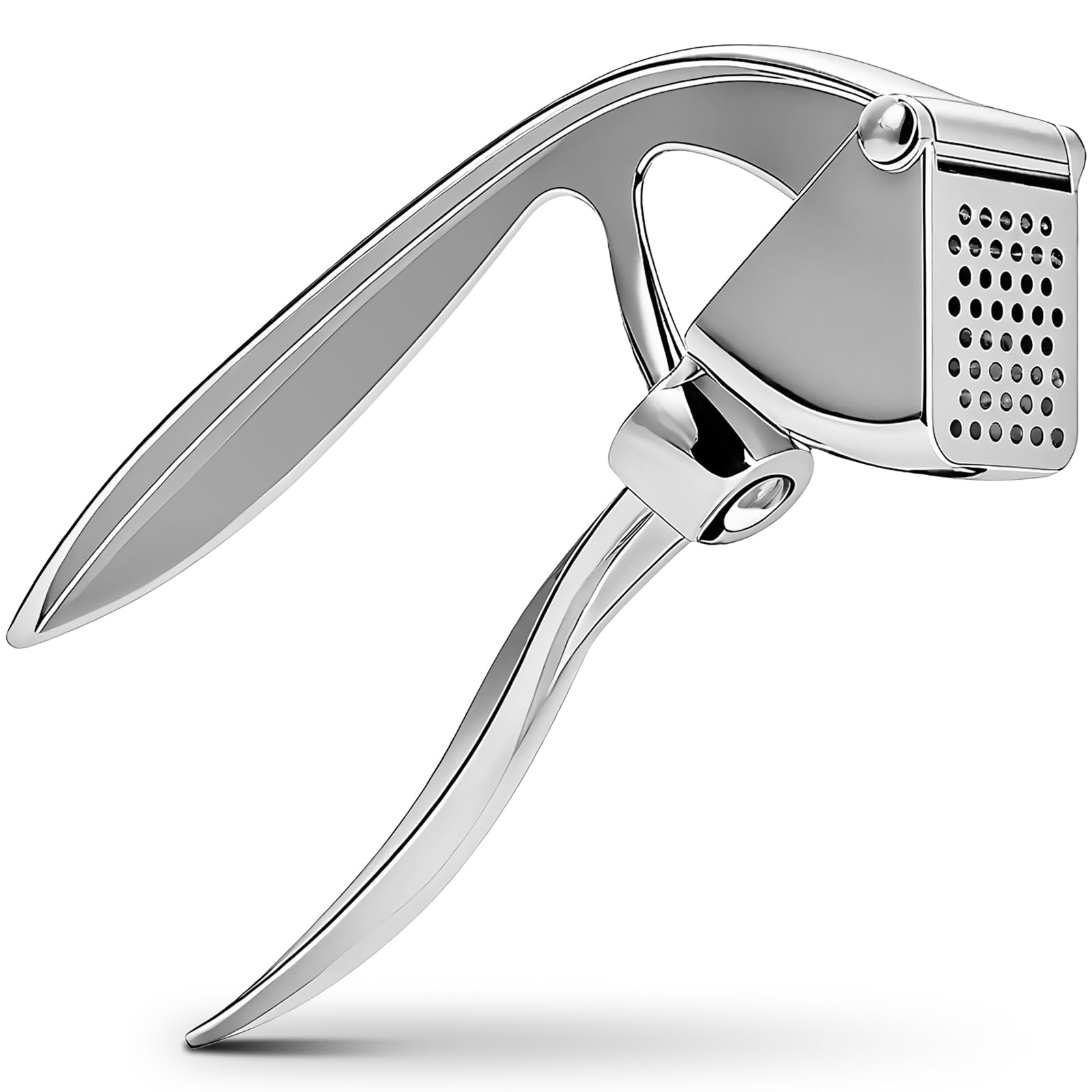 Garlic Press, Premium Metal Garlic Mincer Tool, Heavy Duty Garlic Crusher with Ergonomic Handle, Rust Proof & Dishwasher