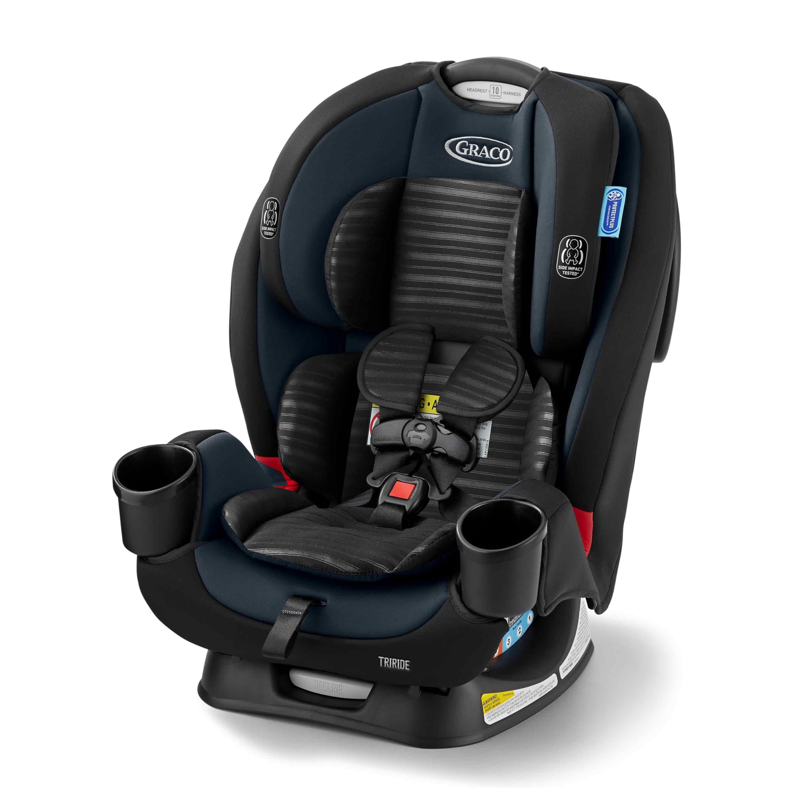 Graco® TriRide 3-in-1 Reclining Car Seat, Clybourne - Rear & Forward Facing Car Seat, Highback Boost