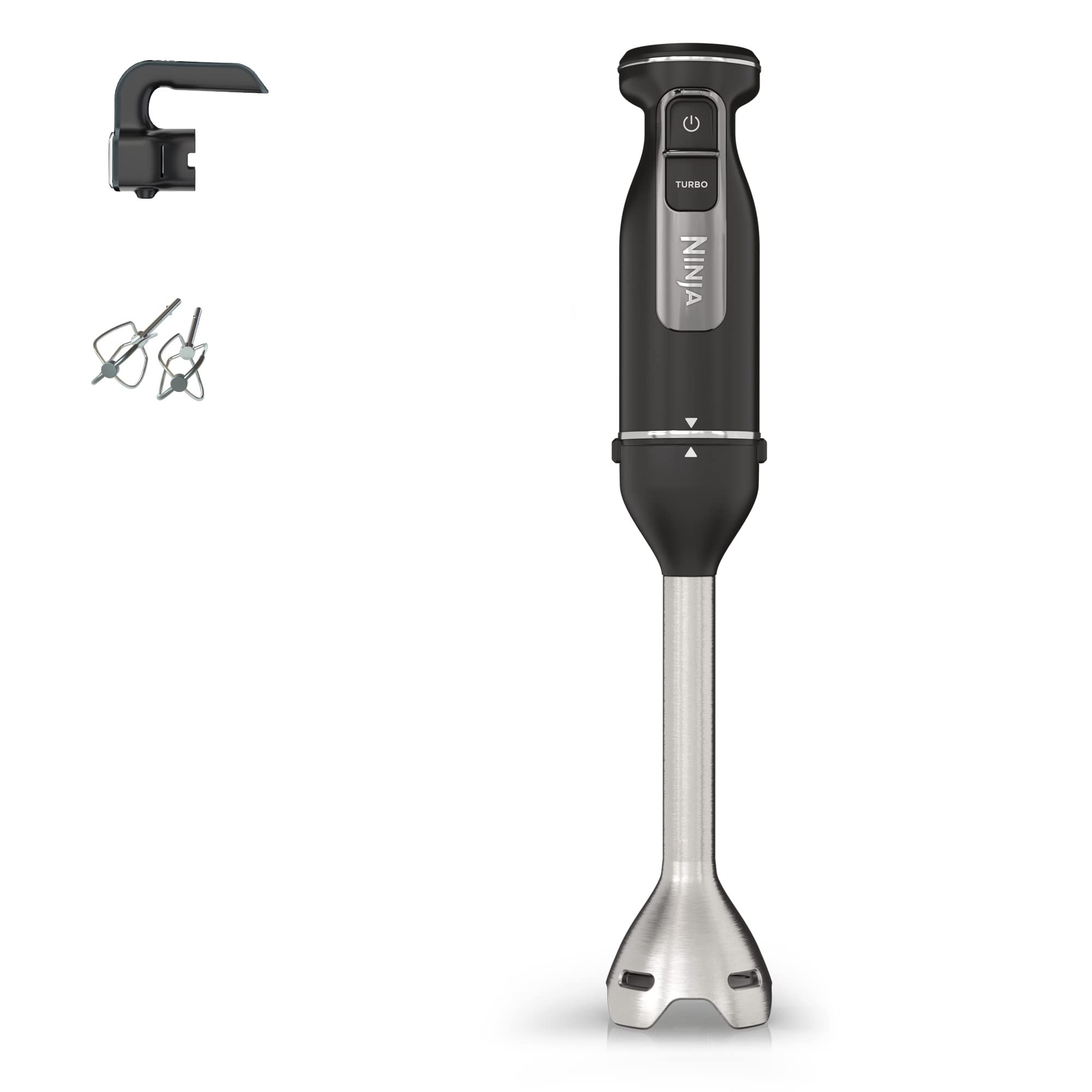 Ninja Foodi 2-in-1 Hand Blender & Hand Mixer, Food Processor with 2 Attachments, 850W Powerbase, Immersion Blender, 5 Mi